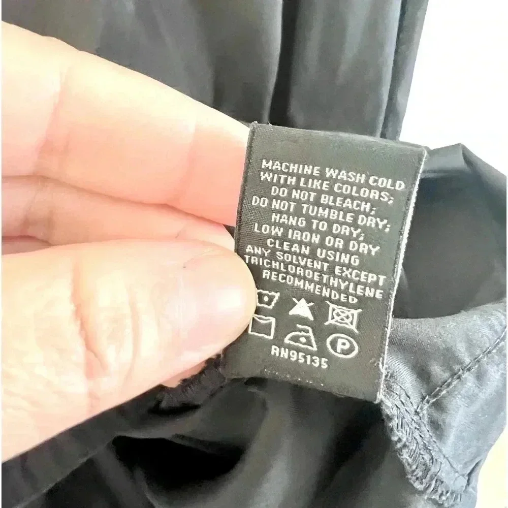 Layfayette 148 New York Black Long Sleeve Roll Tab Shirtdress/Tunic Top Size 16 - Picture 9 of 12